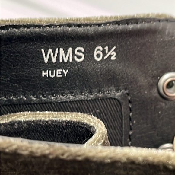 Report Olive Army Green Velvet Huey Boots Women's Size 6.5 cm Zip Up and Lace Up - Picture 4 of 16